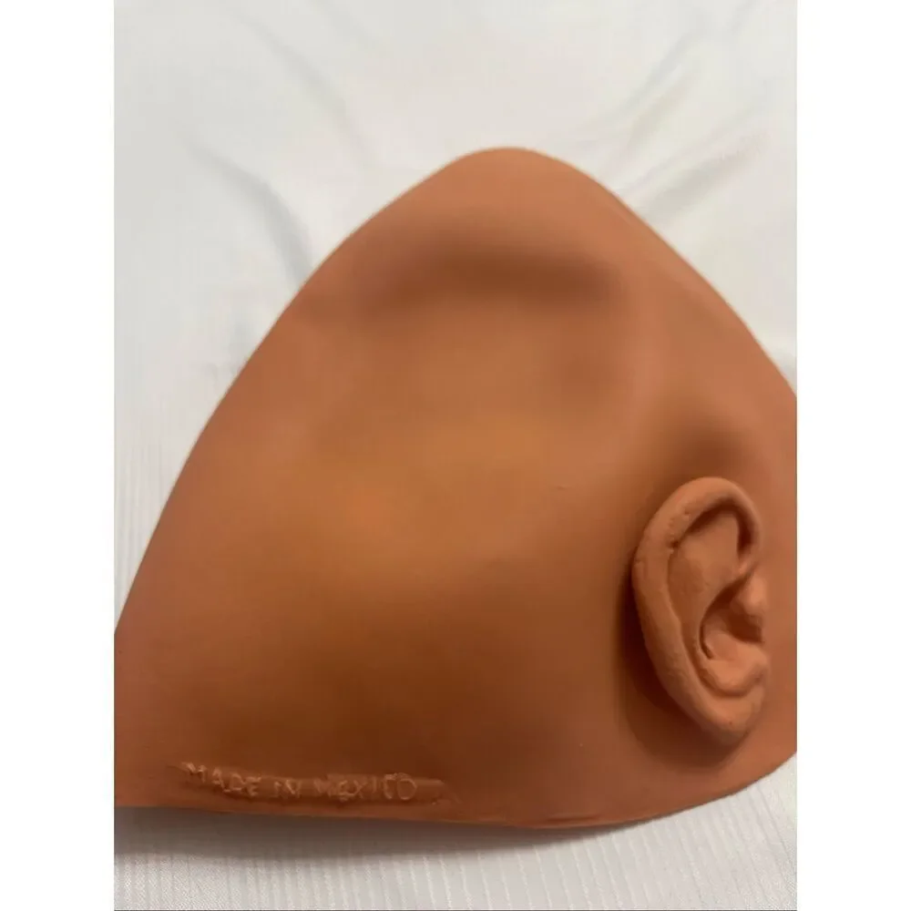 ConeHead Alien Skull Cap Cosplay Mexico Costume Latex Bald Conehead VTG Signed